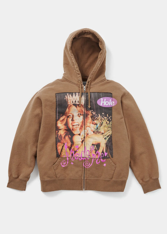 MADEME®/HOLE ZIP-UP HOODED SWEATSHIRT