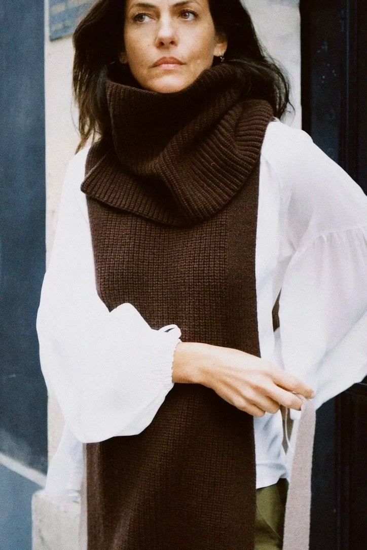 Long Joan Vest | Stone and Chocolate
