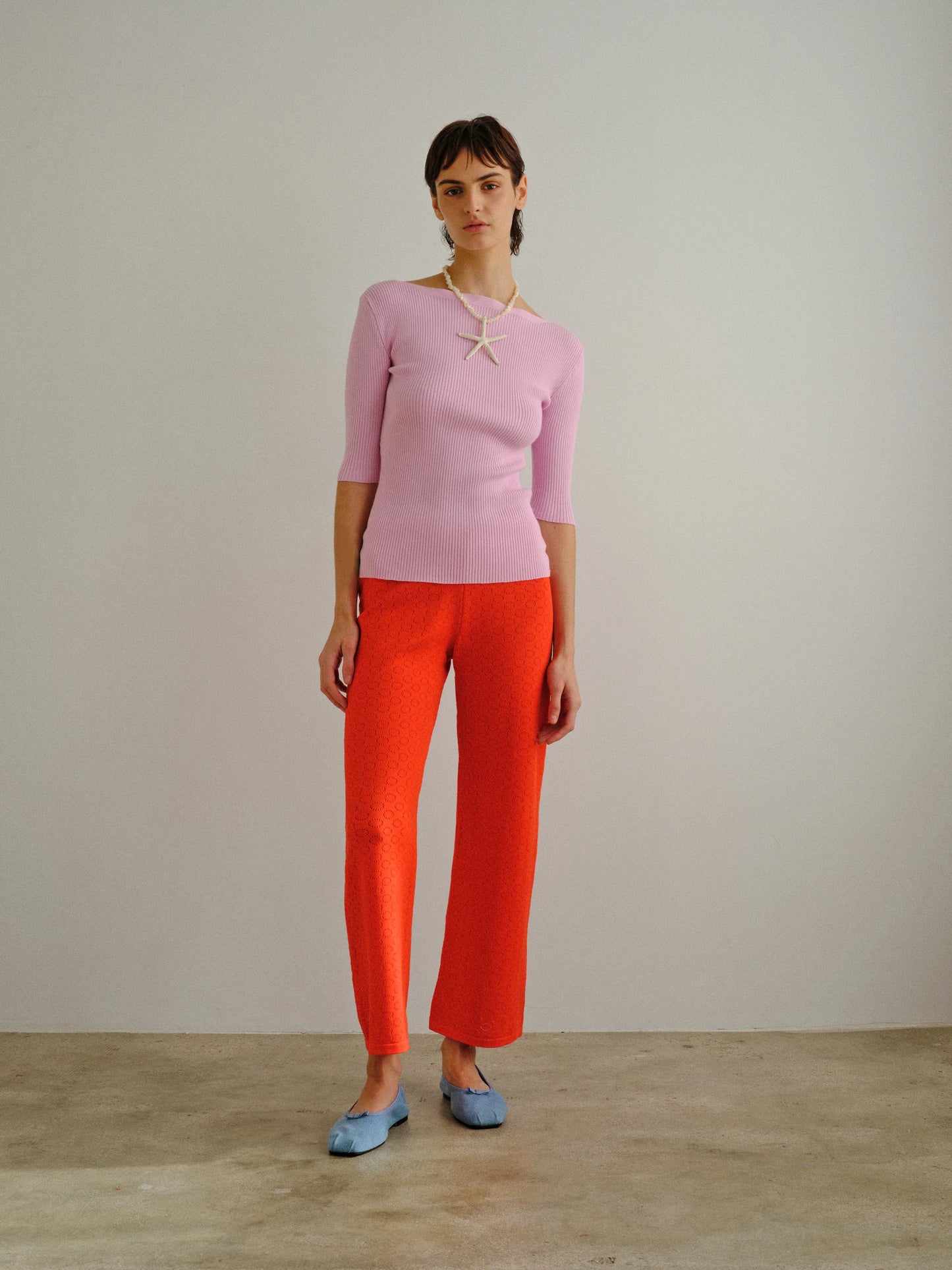 HONEYCOMB PANTS RED