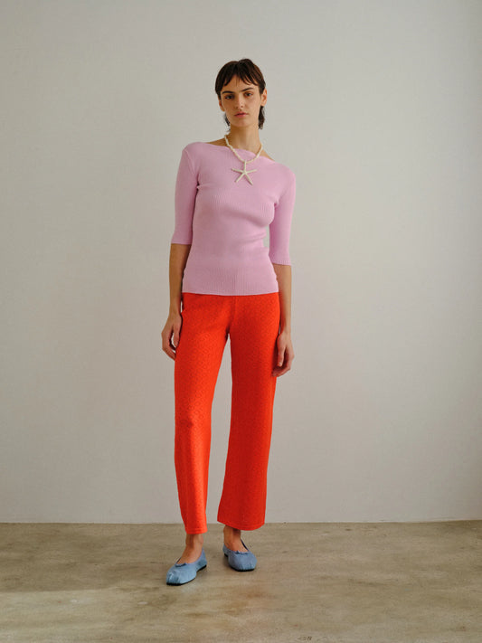 HONEYCOMB PANTS RED
