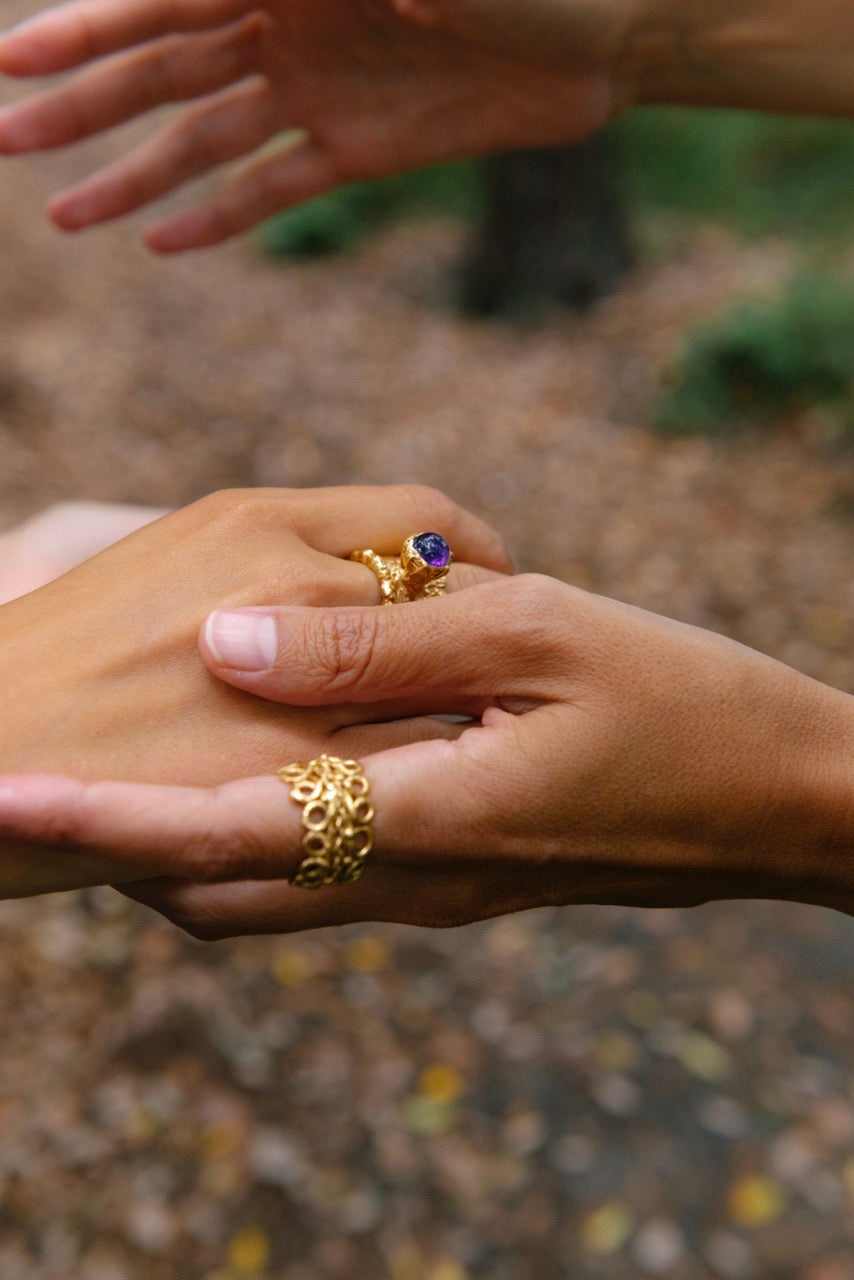 xana ring amathyst gold
